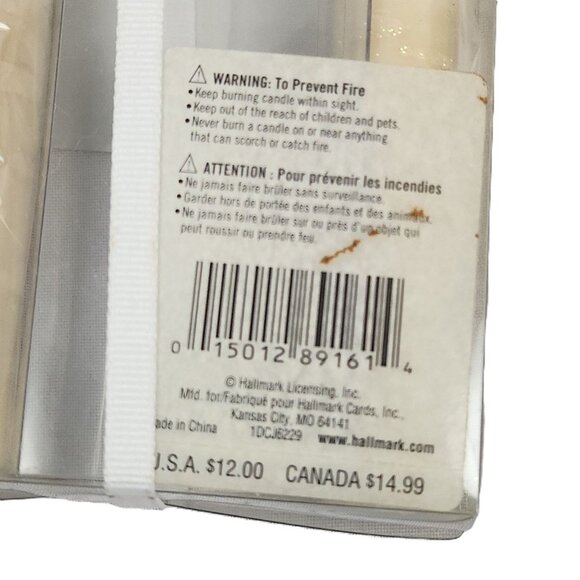Vintage Hallmark Ivory Branch Taper Candles Set Of 2 Elegant Decor 12" 1DCJ6229 - Picture 5 of 6